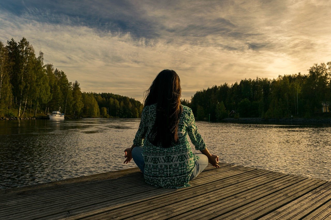 beginner yogi meditating 