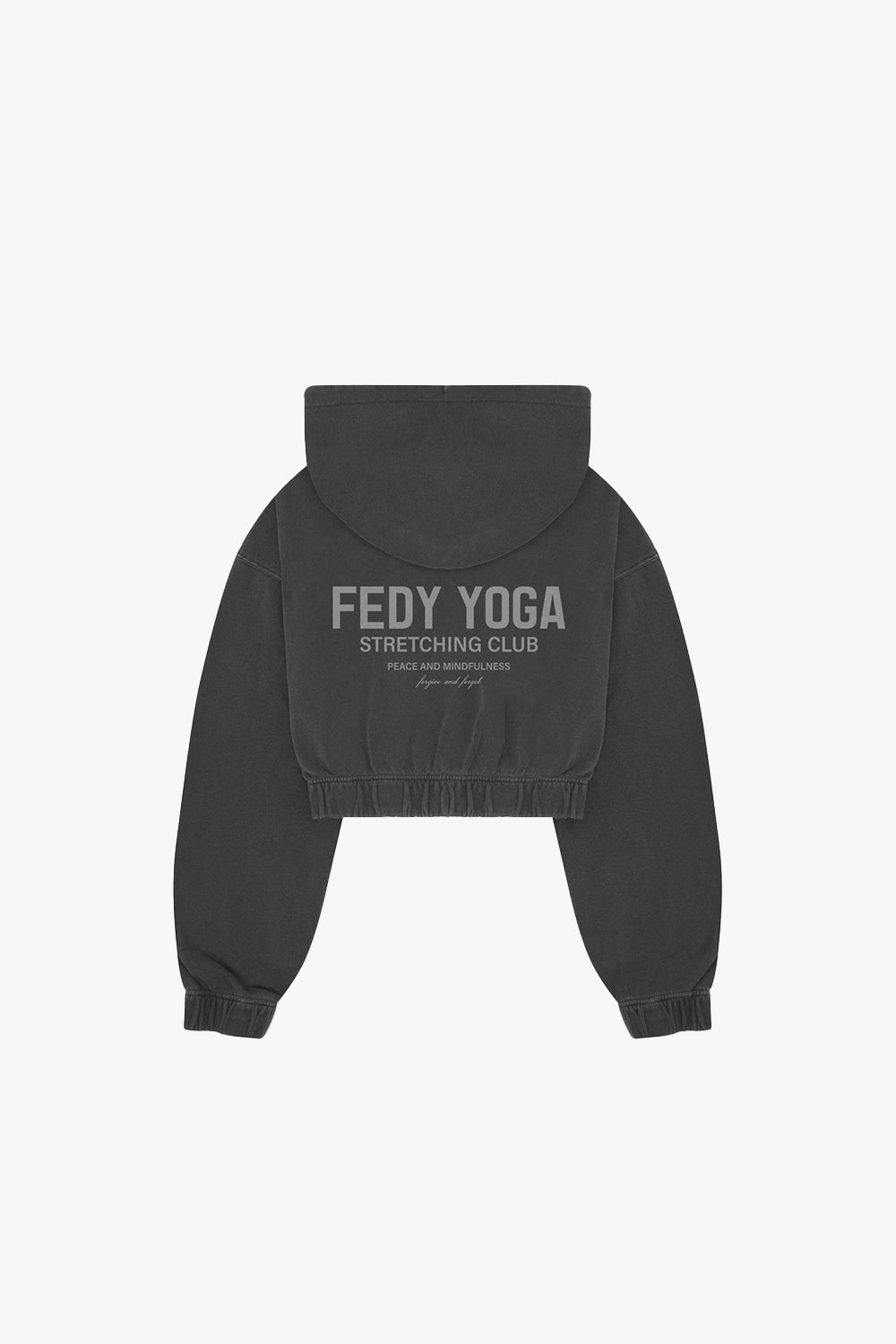 Foundations Zipper Crop Top - Grey