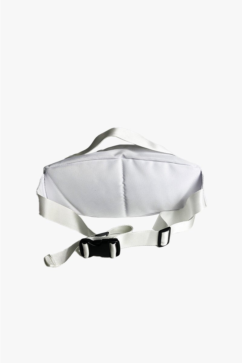 white fanny pack back view