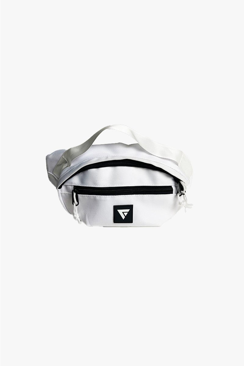 white fanny pack front view